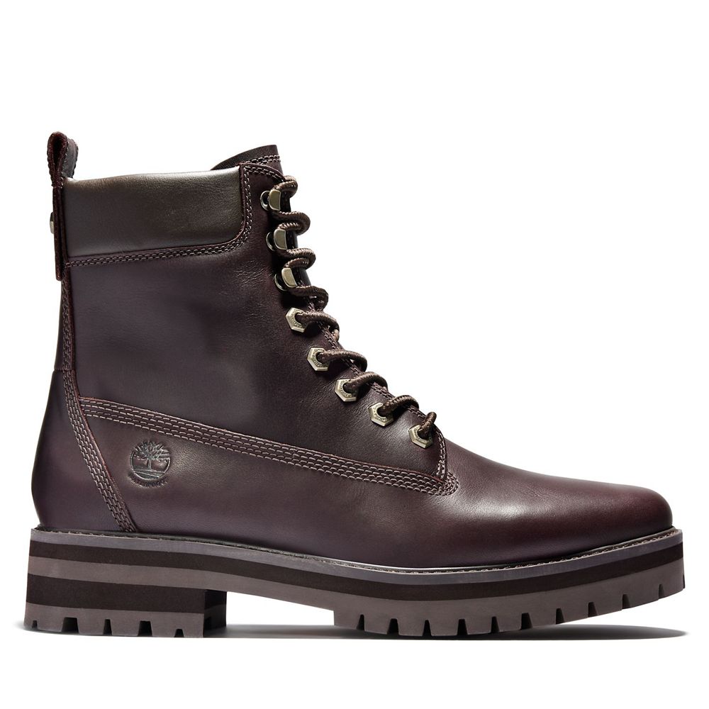 Timberland Mens Winter Boots Courma Guy Waterproof - Burgundy - India NR1036248